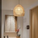 Suspension Rotin Cloche